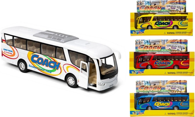 Autobuz metalic cu mecanism Pull Back Kinsmart