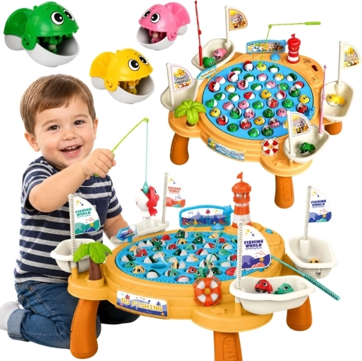 Joc interactiv magnetic de pescuit Woopie cu tematică de corabie de pirați