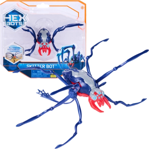 Spin Master Hex Bots Skitter Bot robot păianjen albastru - 1 bucată