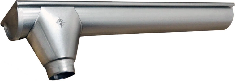 Jgheab terminal stânga și dreapta 250 mm, 1 m, oțel galvanizat