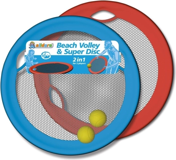 Super disc de aruncat 50 cm – set 2 buc. cu plasă și mingi