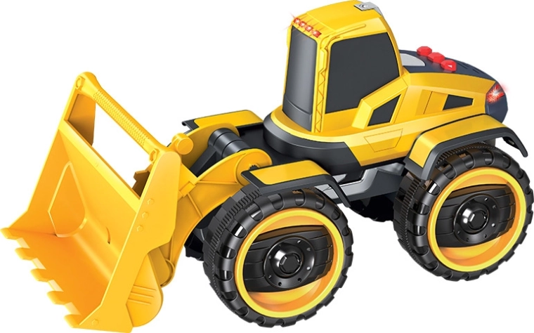 Excavator-încărcător cu efecte sonore și luminoase – Buldoexcavator cu sunete