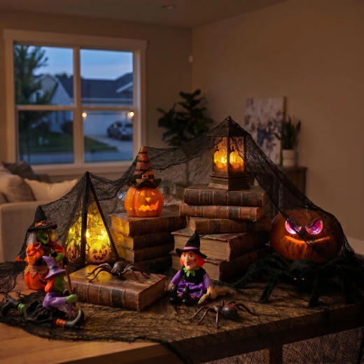 Draperie textilă neagră de Halloween