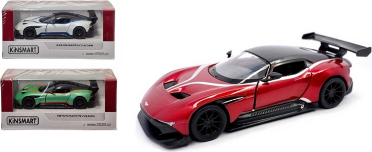 Kinsmart Aston Martin Vulcan 1:38 – model auto metalic cu mecanism pull-back