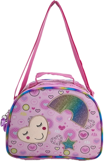 Geantă pentru copii tip crossbody în formă de inimă 25 cm