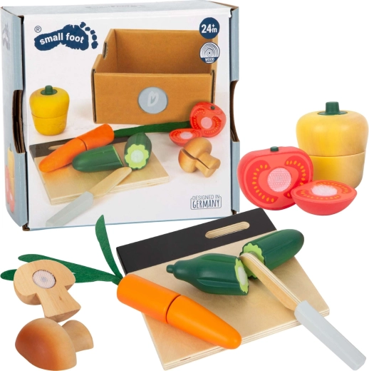 Set de tăiat legume din lemn small foot fresh