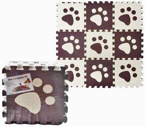 Puzzle din spumă Lăbuțe 30 × 30 cm, set 9 buc