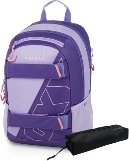 Rucsac pentru studenți și etui Oxybag Sport Half violet