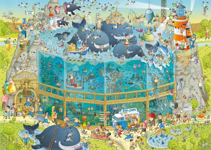 HEYE Puzzle ZOO Nebun: Expoziția Ocean 1000 de piese