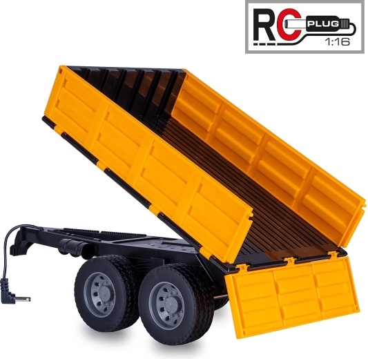 Remorcă basculantă pentru tractor RC JAMARA 1:16, galbenă