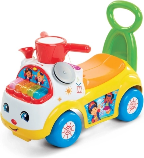 Fisher-Price vehicul de împins muzical galben – parada micilor muzicanți