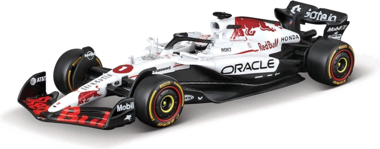 Model Bburago F1 Oracle Red Bull Racing RB21 2025 Max Verstappen 1:18 cu cască
