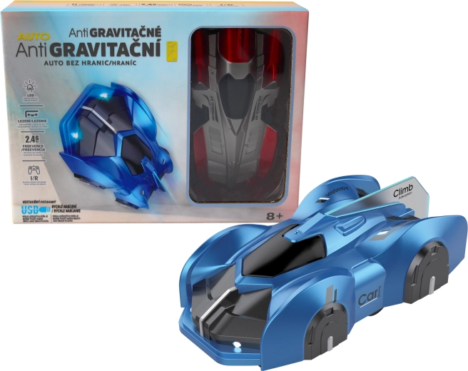 Mașină R/C antigravitațională pentru pereți și tavan cu lumini LED