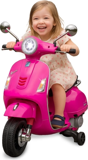 Motoretă electrică pentru copii Vespa GTS 125 roz