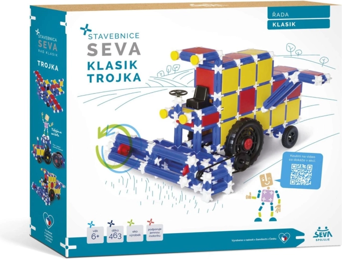 Set de construcție Seva Klasik Trojka 464 piese