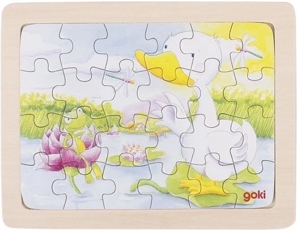 Puzzle din lemn Goki, oiță, 24 piese