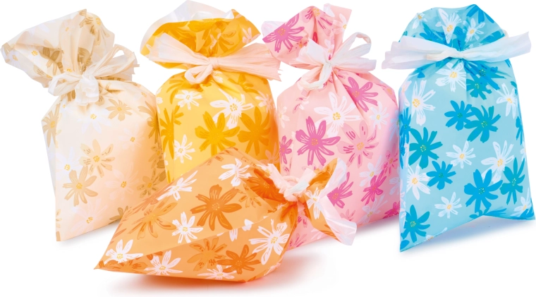 Pungă celofan 16 × 25 cm cu motiv floral