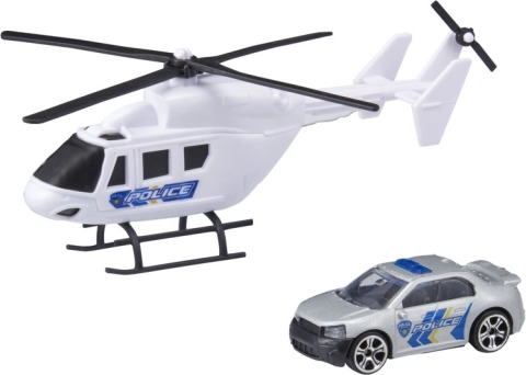 TEAMSTERZ elicopter și mașinuță – set de vehicule de intervenție