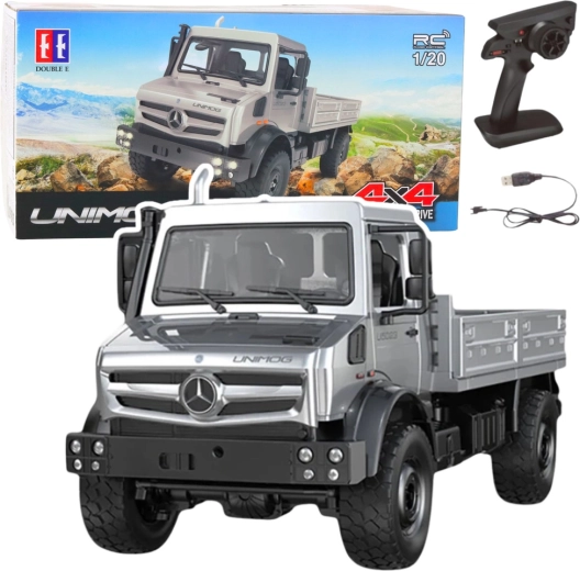 mașină off-road RC mercedes-benz unimog 4x4 la scară 1:20