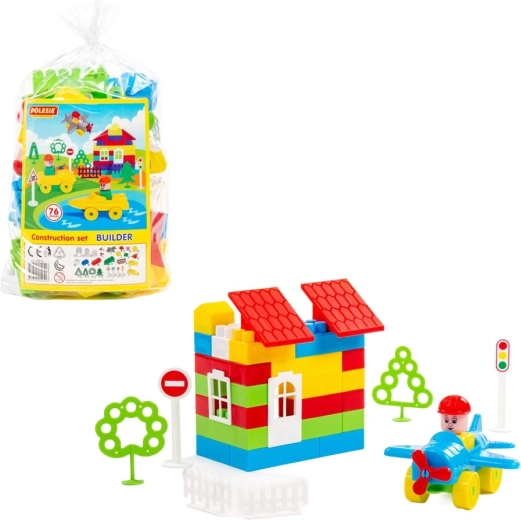 Set de construcție Polesie Builder 76 piese