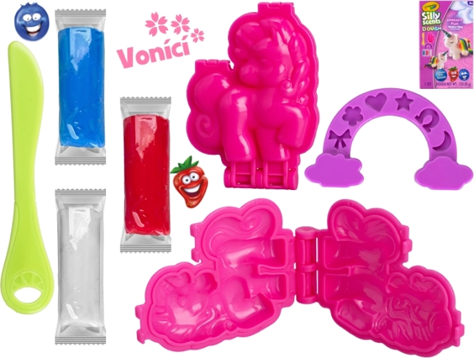Crayola plastilină parfumată cu unicorn, set 3×28 g