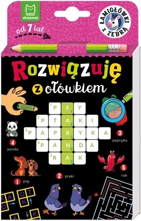 Rezolv cu creionul: puzzle-uri cu zebră 7+
