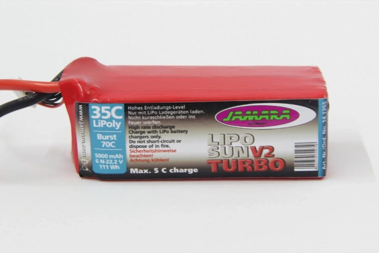 Acumulator LiPo LipoSun V2 22,2 V 5000 mAh 111 Wh 35C/70C cu conector de balansare GPR 6N
