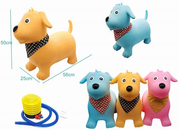 Căţel din cauciuc săltăreț cu pompă