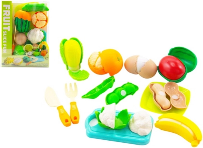 Set de fructe și legume pentru tăiat pentru copii