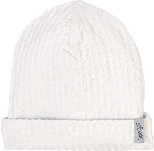 Lodger Beanie Seersucker Cloud Dancer căciulă din bumbac 0–6 luni