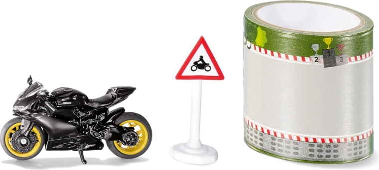 Siku Ducati Panigale 1299 S cu pistă de curse adezivă