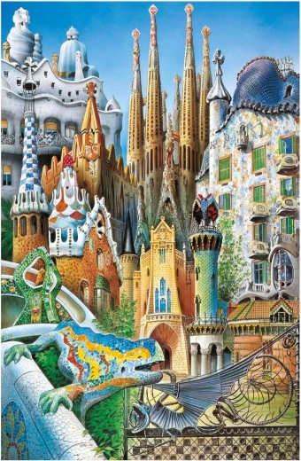 Educa puzzle miniatură Gaudí – colaj 1000 piese