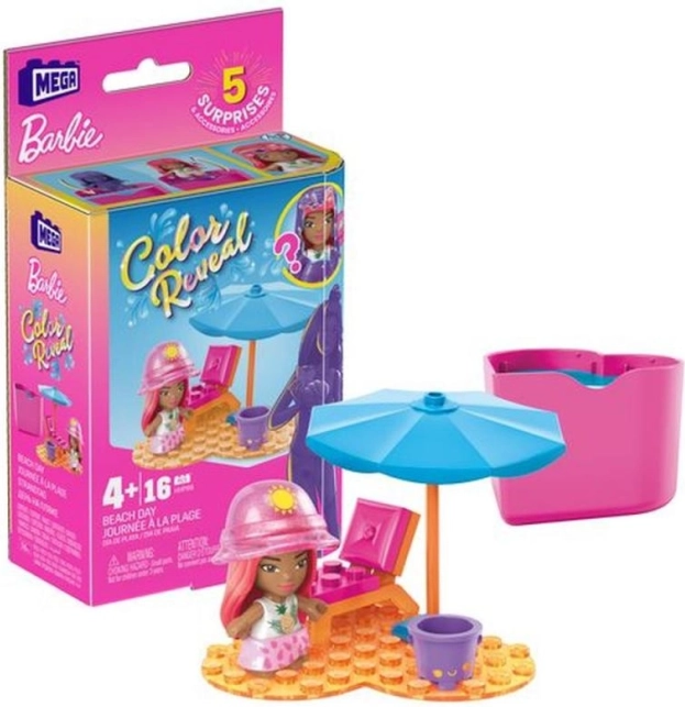 Mega Construx Barbie Color Reveal micropăpușă