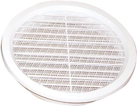 Grilaj de ventilație cu plasă, diametru 125 mm, alb