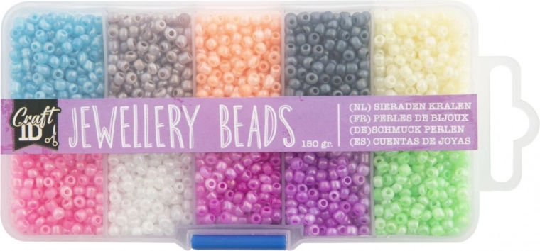 Set de mărgele colorate în organizator