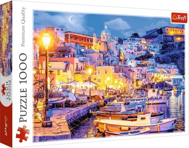 Puzzle 1000 piese - Trefl: Insula Procida noaptea, Italia