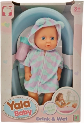 Păpușă bebeluș care face pipi, cu cădiță