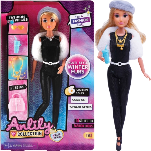 Păpușă la modă în pantaloni