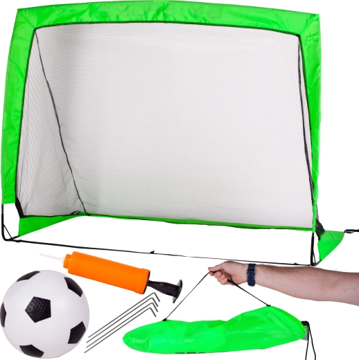 Poartă de fotbal 120 × 90 cm cu minge și pompă
