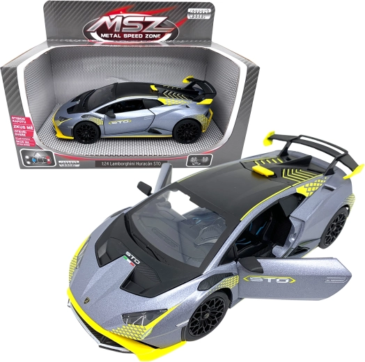 Model metalic 1:24 LAMBORGHINI Huracán STO gri argintiu