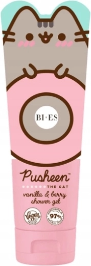 Pusheen The Cat gel de duș și șampon 2 în 1 cu aromă de vanilie și fructe de pădure 240 ml
