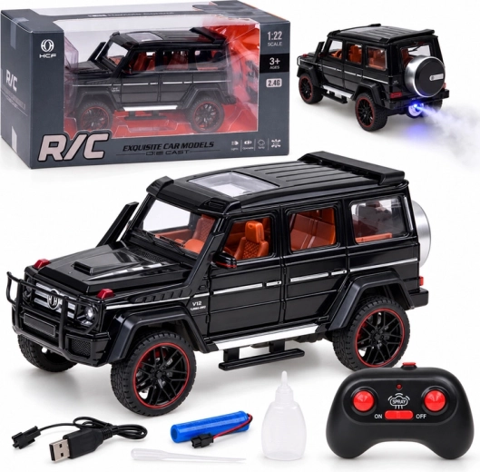 Mașină Brabus G800 cu telecomandă, caroserie metalică, LED și efect de fum