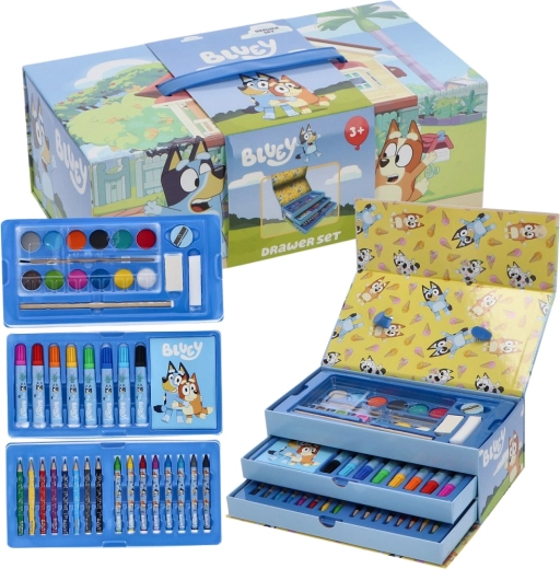 Trusă de desen în valiză Bluey