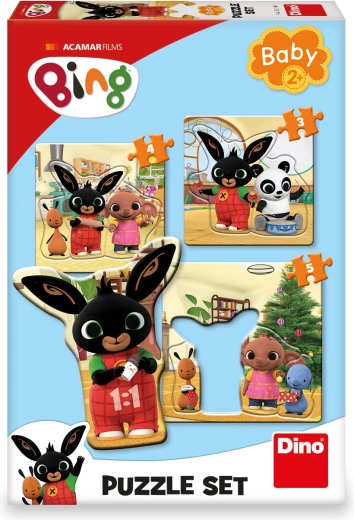 Puzzle pentru bebeluși Bing și prietenii 3 în 1 (3, 4, 5 piese)