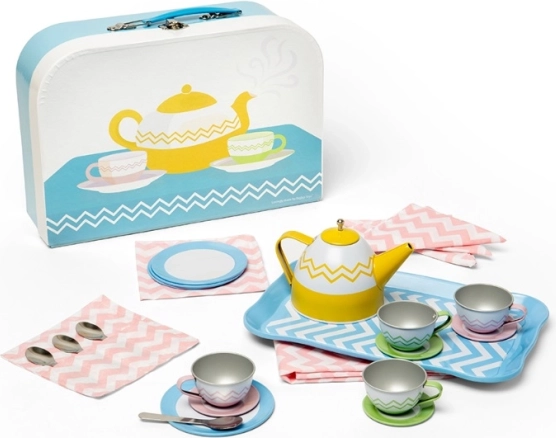 BIGJIGS TOYS set de ceai pentru copii în valiză