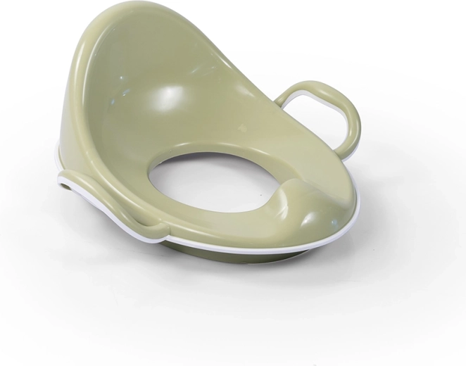 Scăunel antiderapant pentru toaletă pentru copii, cu spătar înalt, verde deschis