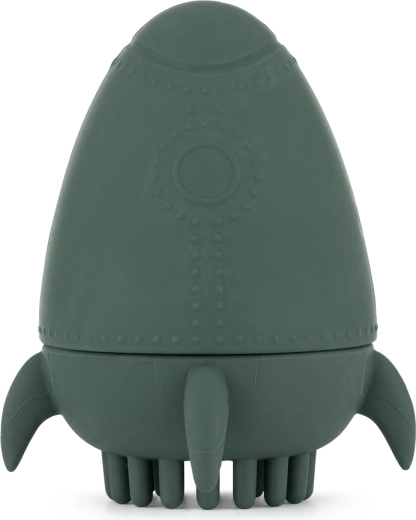Jucărie din silicon pentru apă Petite&Mars cu periuță Splashy Rocket intense ochre 6m+