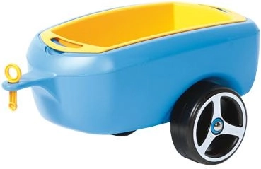 Remorcă albastră pentru bicicletă de echilibru