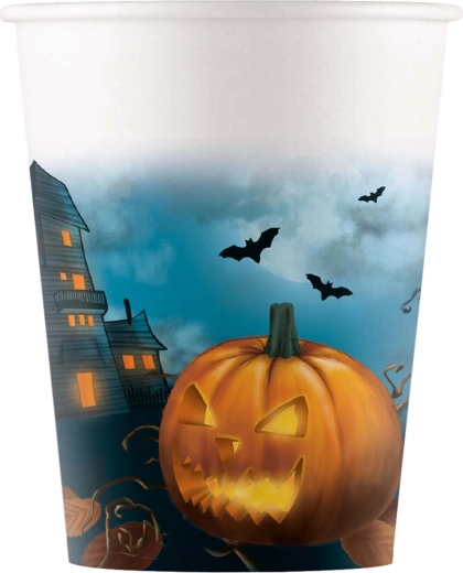 Pahare de hârtie Halloween 200 ml, 8 buc.