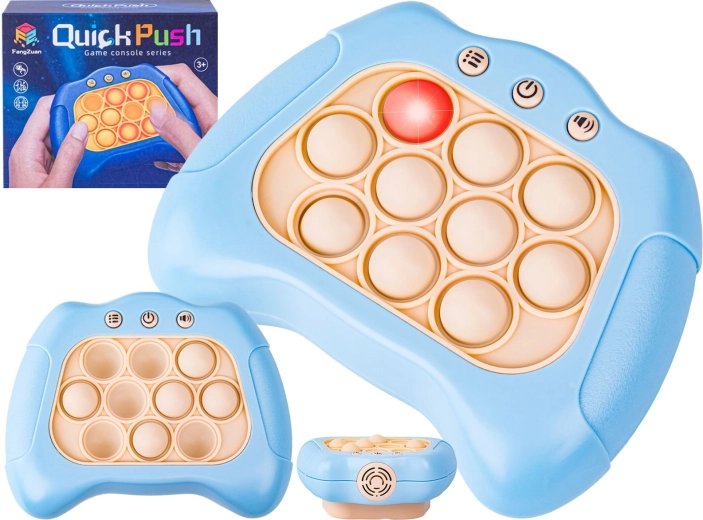Joc electronic antistres Pop it – controler senzorial cu lumină și sunet, albastru - 1 bucată